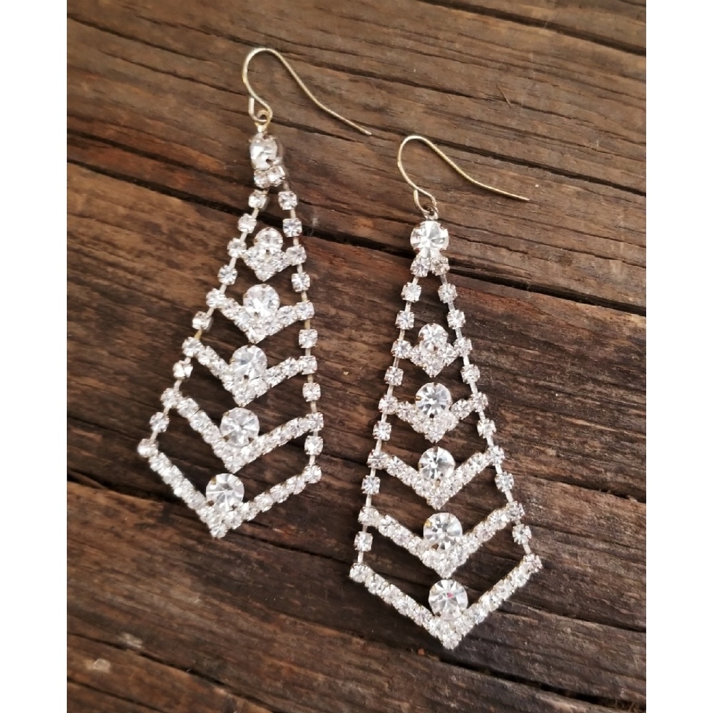 Chandelier prom earrings